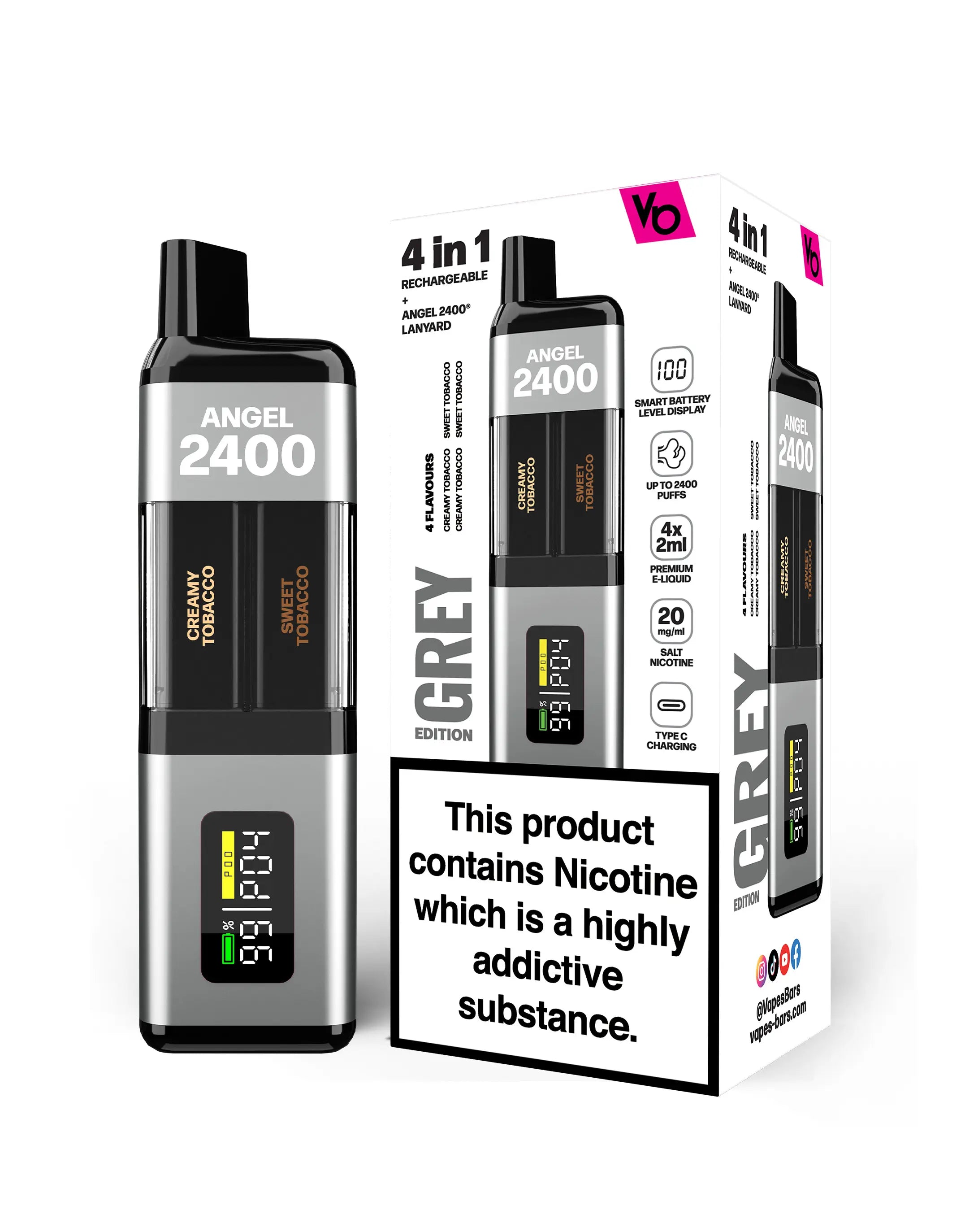 Grey Edition Angel 2400 Vape Kit