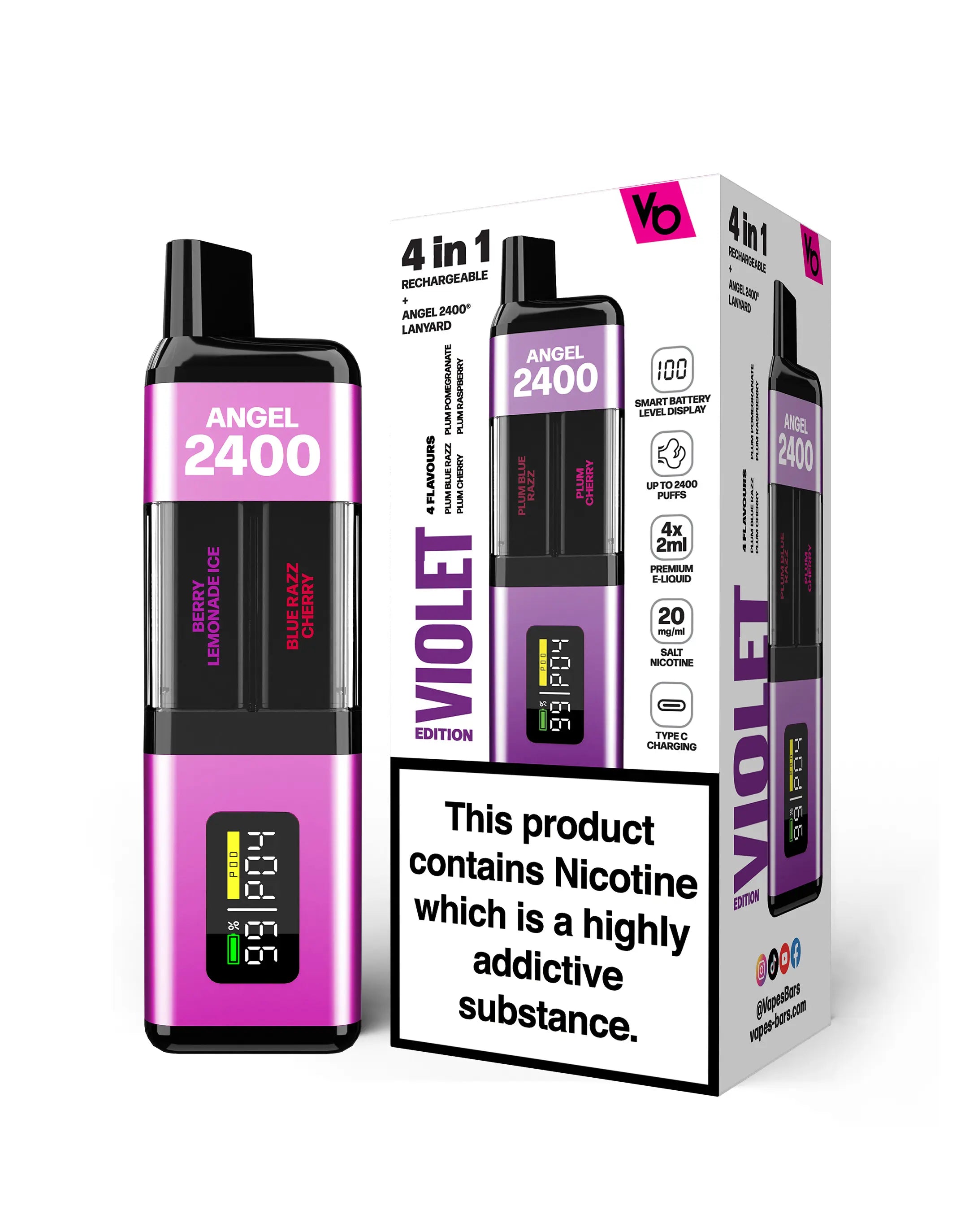 Violet Edition Angel 2400 Vape Kit