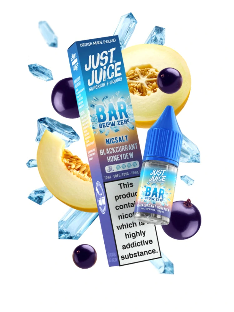 Blackcurrant Honeydew Just Juice Below Zero Nic Salt