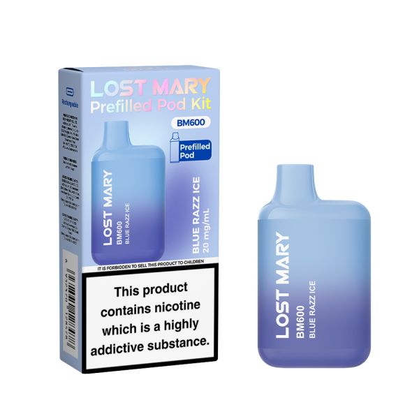 Blue Razz Ice Lost Mary BM600 Pod Kit