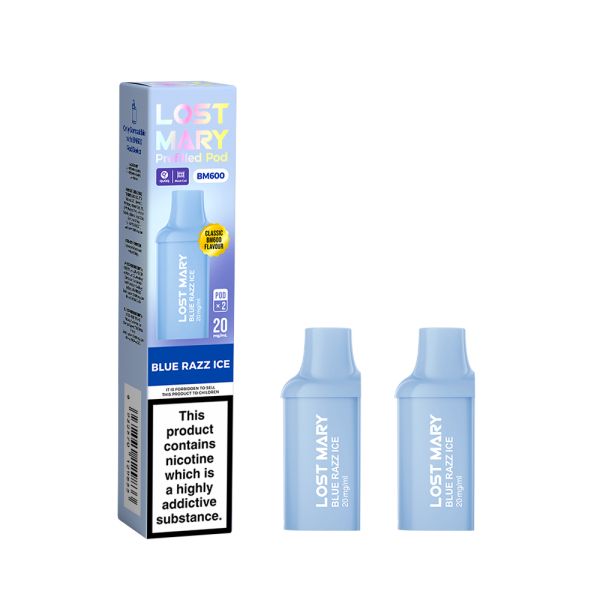 Blue Razz Ice Lost Mary BM600 Refill Pods