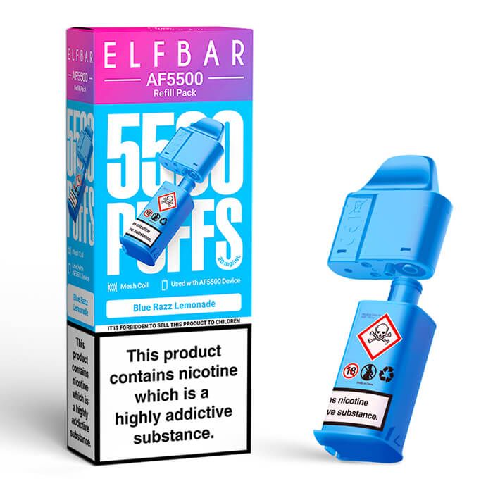 Blue Razz Lemonade Elf Bar AF5500 Prefilled Pod