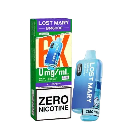 Blueberry Lost Mary BM6000 Zero Nicotine Prefilled Pod Kit