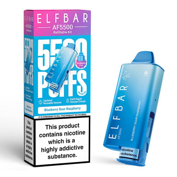Blueberry Sour Raspberry Elf Bar AF5500 Prefilled Pod Kit