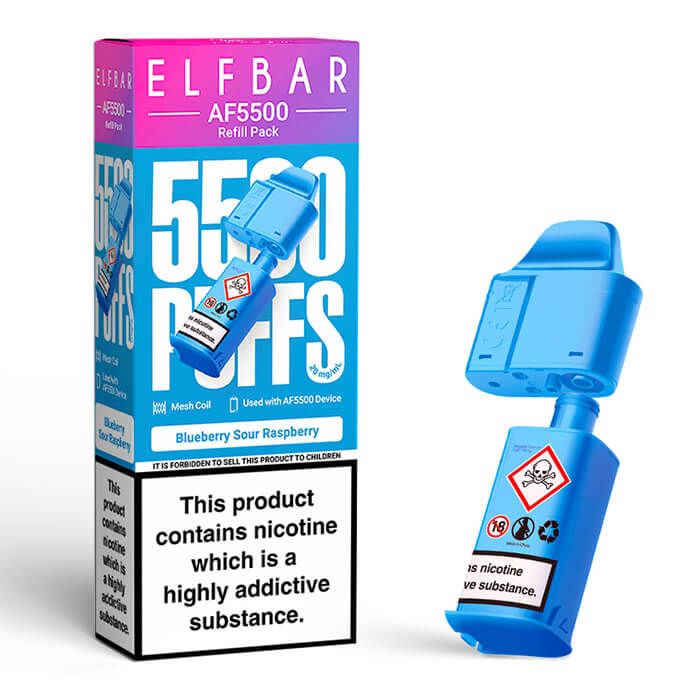 Blueberry Sour Raspberry Elf Bar AF5500 Prefilled Pod