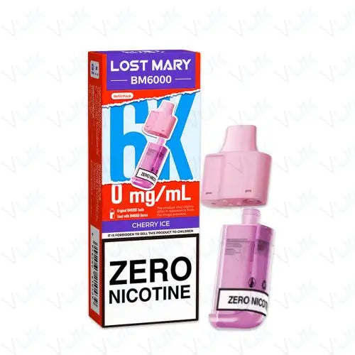 Cherry Ice Lost Mary BM6000 Zero Nicotine Prefilled Pod