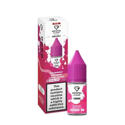 Crystal Clear Strawberry Raspberry Cherry Fusion Nic Salt