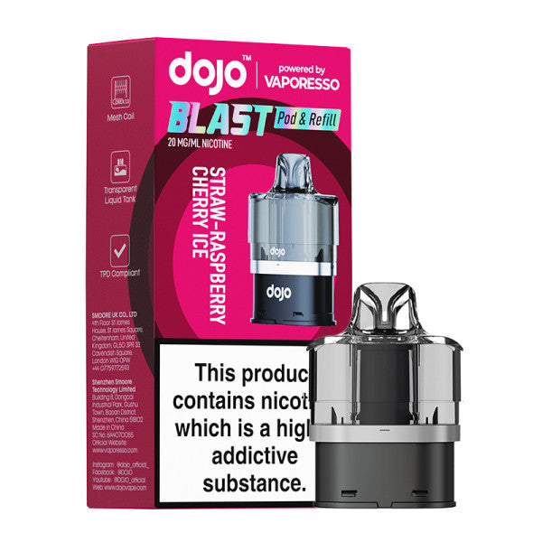 Straw-Raspberry Cherry Ice Vaporesso Dojo Pods