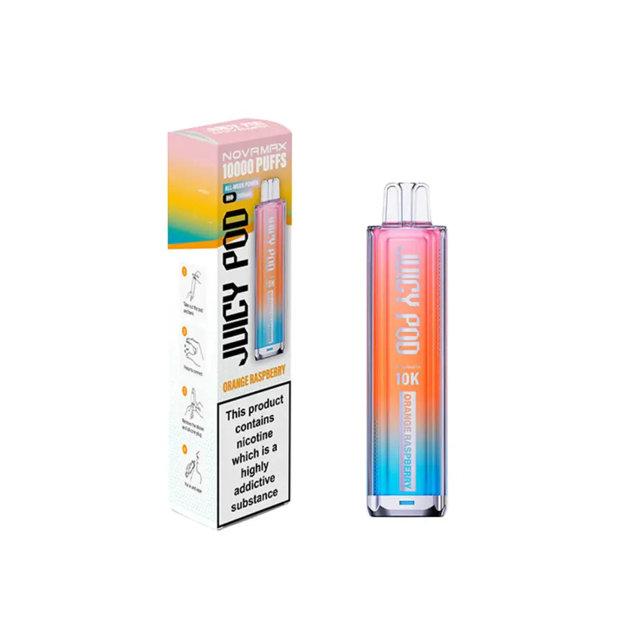 Orange Raspberry Juicy Pod NovaMax 10K Pod Kit