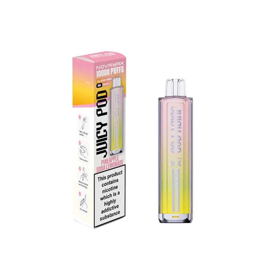 Pineapple Soda Lemonade Juicy Pod NovaMax 10K Pod Kit