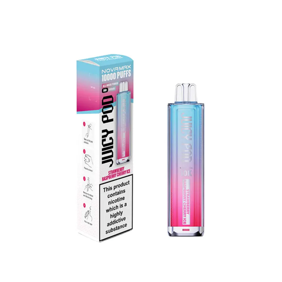 Strawberry Raspberry Cherry Ice Juicy Pod NovaMax 10K Pod Kit