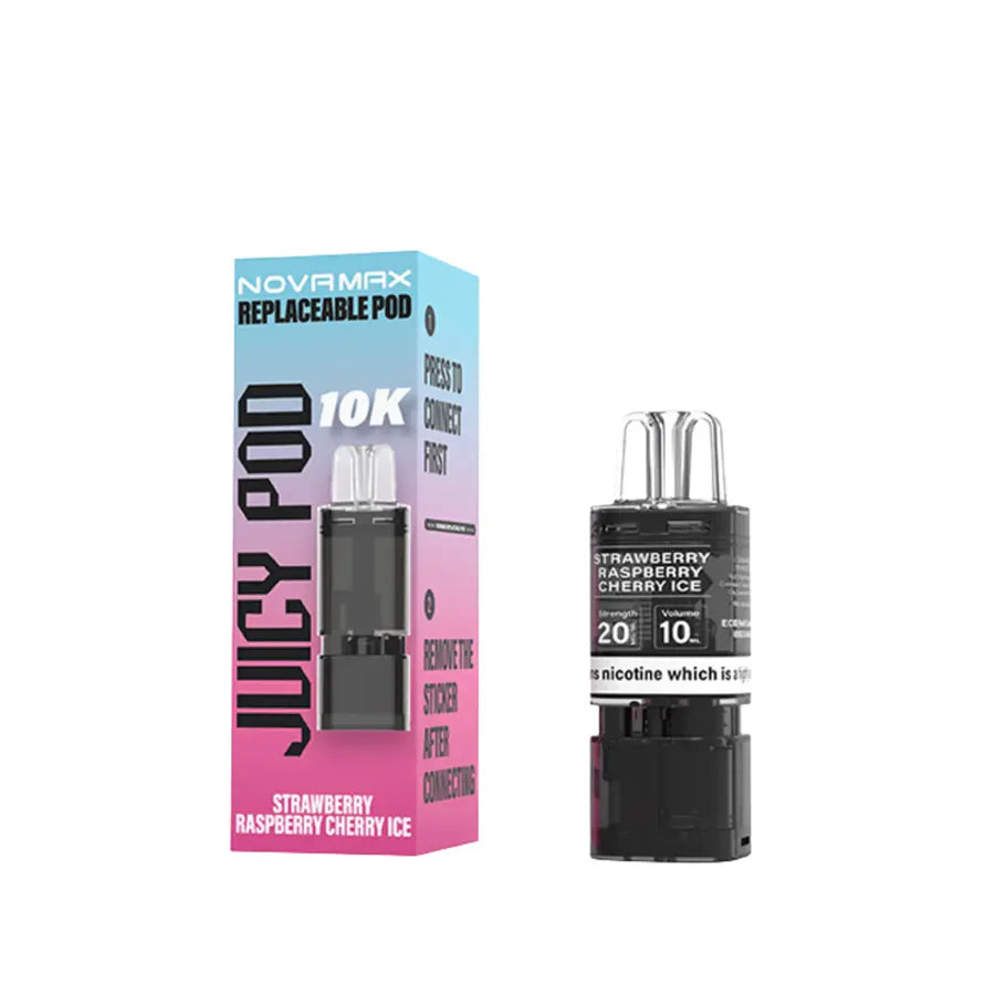 Strawberry Raspberry Cherry Ice Juicy Pod NovaMax 10K Pod