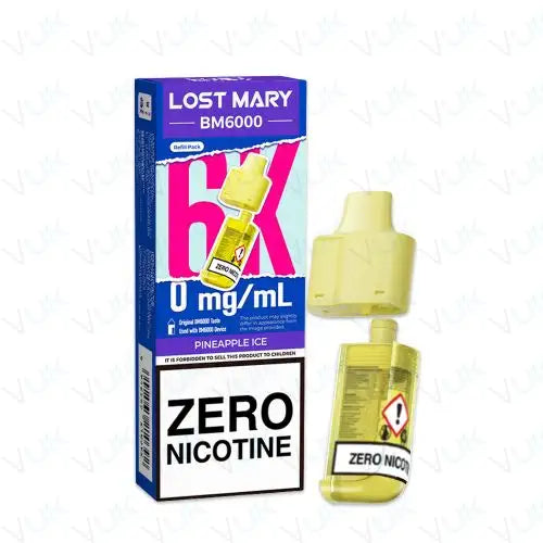 Pineapple Ice Lost Mary BM6000 Zero Nicotine Prefilled Pod