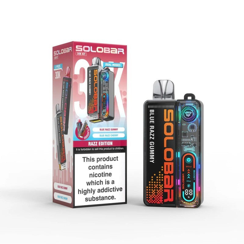 Solobar Boost 30K Razz Edition Prefilled Pod Kit