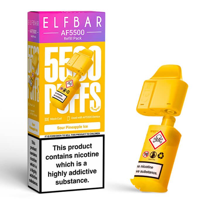 Sour Pineapple Ice Elf Bar AF5500 Prefilled Pod