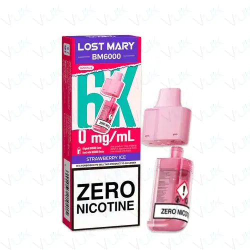Strawberry Ice Lost Mary BM6000 Zero Nicotine Prefilled Pod