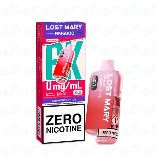 Strawberry Ice Lost Mary BM6000 Zero Nicotine Prefilled Pod Kit
