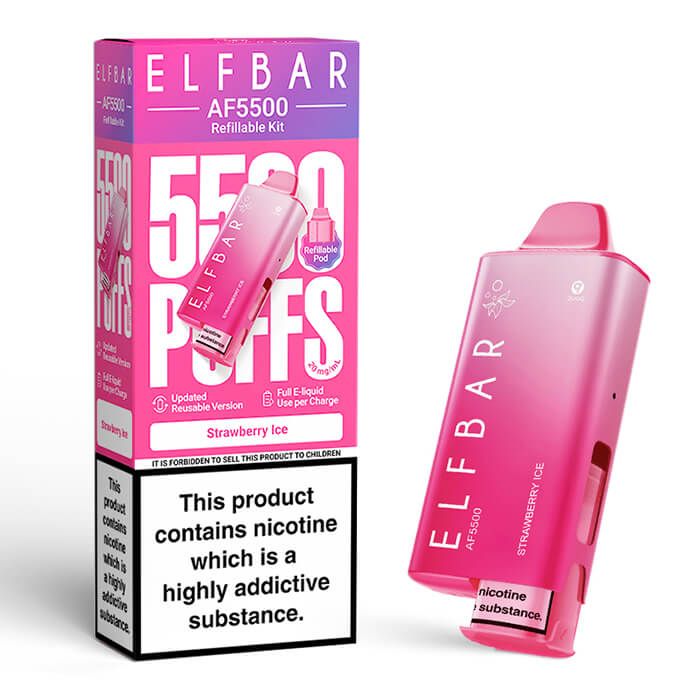 Strawberry Ice Elf Bar AF5500 Prefilled Pod Kit